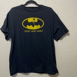 OZZY WOZ HERE Black "OZZY" Tee Shirt. Good Used Condition.22” Pit To Pit.Vintage